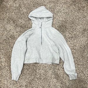Scuba Oversized 1/2 Zip XS/S Heathered Core Ultra Light Grey (HCUG)